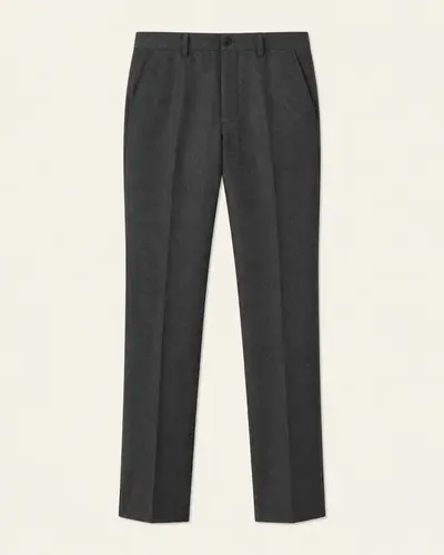 Pantaloni eleganti uomo grigio antracite su fondo avorio